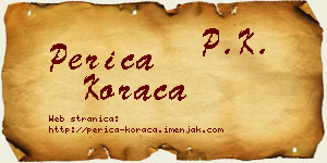 Perica Koraca vizit kartica
